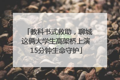 教科书式救助，聊城这俩大学生高架桥上演15分钟生命守护